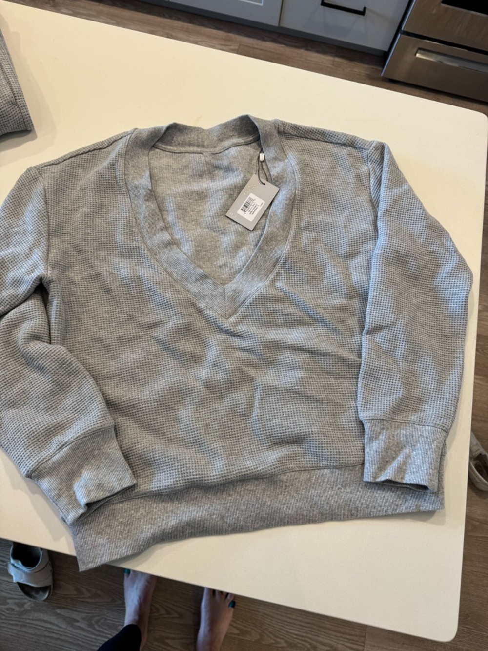 Negative Underwear Waffle Knit Lounge Set in Light Gray - Picture 6 of 13